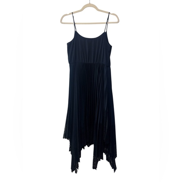 All Saints Aspyn midi black medium lace hem whimsigoth fairy goth grunge dress - Picture 3 of 9